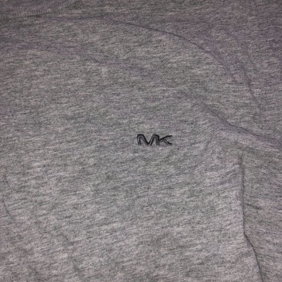 Micael Kors T-Shirt Long Sleeve Grey U-Neck Size L Vintage - Picture 2 of 4